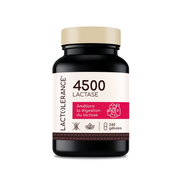 LACTOLERANCE 4500 - Éco-recharge de 240 gélules de lactase