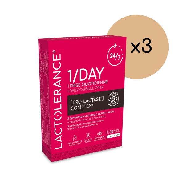 LACTOLERANCE 1/DAY - 3 mois - 90 gélules