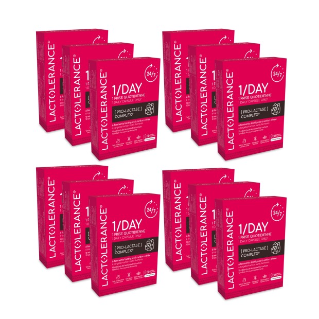 LACTOLERANCE 1/DAY - 12 months - 360 capsules