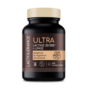 Lactolérance Ultra Lactase + Lipase
Eco recharge de 200 comprimés