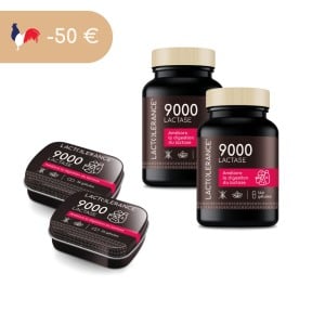 LACTOLERANCE 9000 - Pack de 360 gélules de lactase