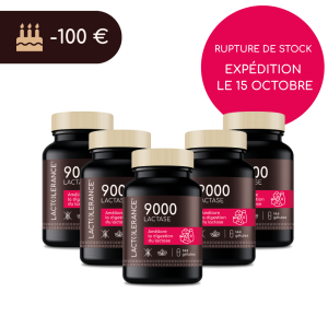 5 flacons de 144 gélules de lactase