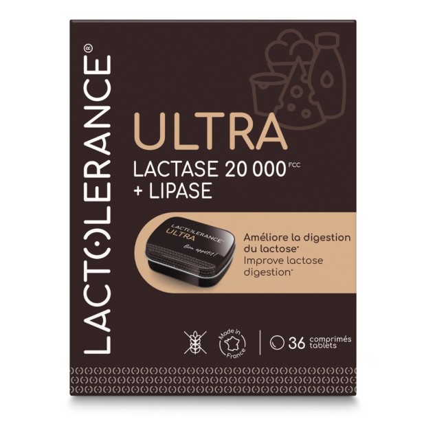 LACTOLERANCE ULTRA - 236 comprimés de lactase + lipase