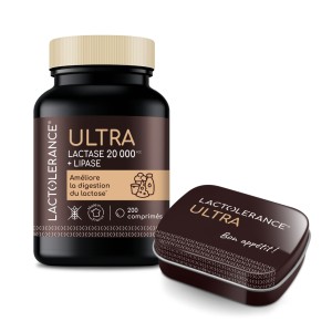 LACTOLERANCE ULTRA - 236 comprimés de lactase + lipase