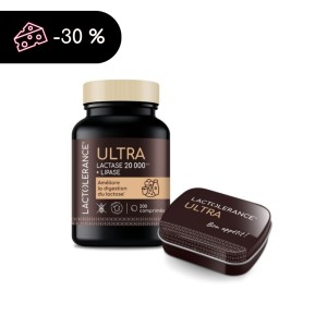 LACTOLERANCE ULTRA - 236 comprimés de lactase + lipase