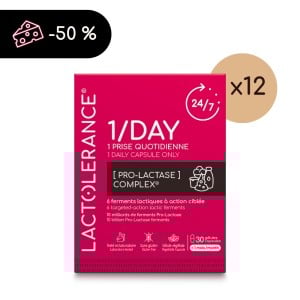 LACTOLERANCE 1/DAY - 12 months - 360 capsules