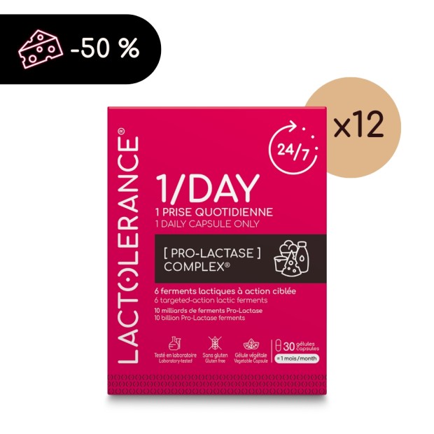 LACTOLERANCE 1/DAY - 12 mois - 360 gélules