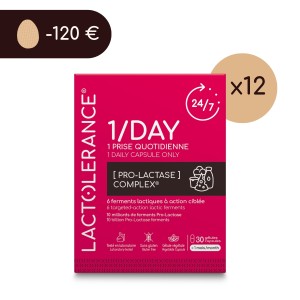 LACTOLERANCE 1/DAY - 12 months - 360 capsules
