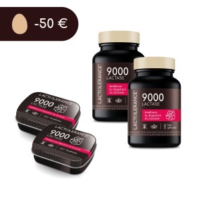 LACTOLERANCE 9000 - Envase de 360 cápsulas de lactasa