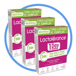 Lactolérance 1day - lot de 3x30 gélules