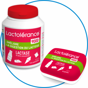 Ce pack contient 180 gélules de lactase pour intolérance au lactose sévère