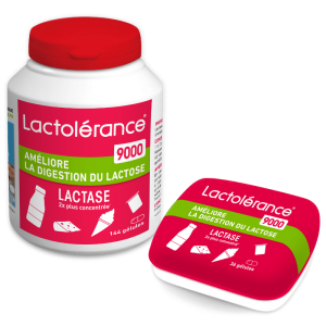 Ce pack contient 180 gélules de lactase pour intolérance au lactose sévère