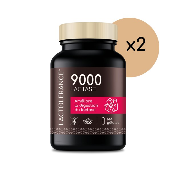 LACTOLERANCE 9000 - Pack de 360 gélules de lactase