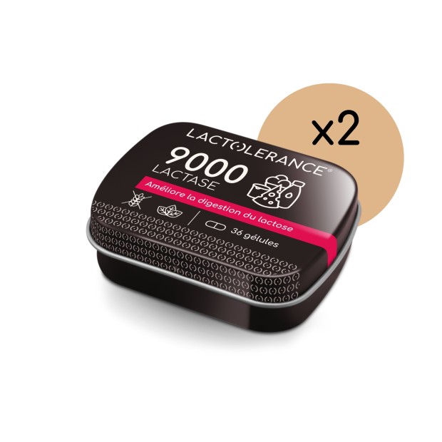 LACTOLERANCE 9000 - Pack de 360 gélules de lactase
