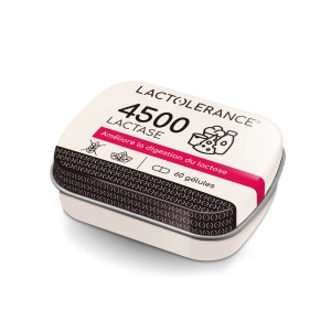 LACTOLERANCE 4500 - Pilulier de 60 gélules de lactase