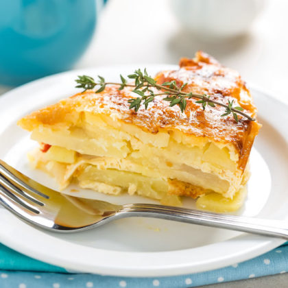 Gratin de pommes de terre et légumes sans lactose