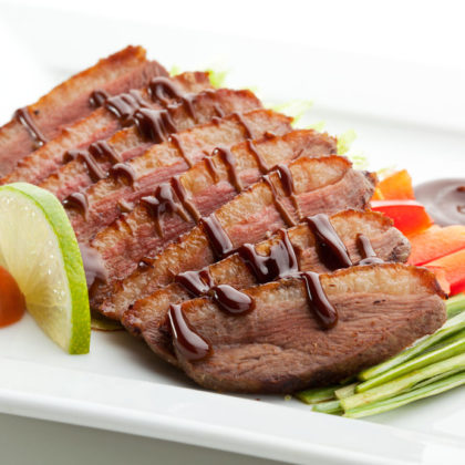 Lactose-free duck breast