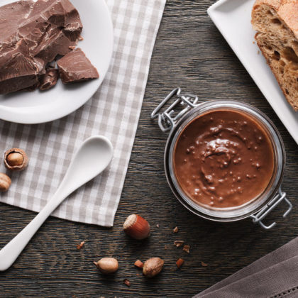 Pâte à tartiner chocolat-noisettes sans lactose