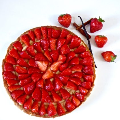 Lactose-free strawberry tart