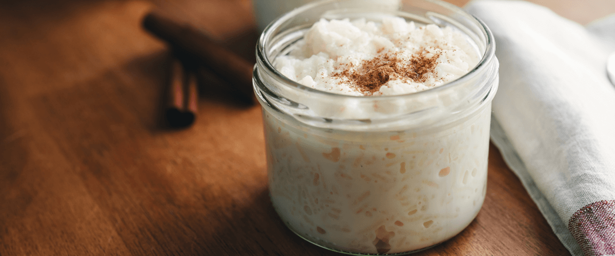Lactose-free rice pudding