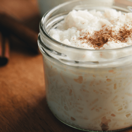 Lactose-free rice pudding