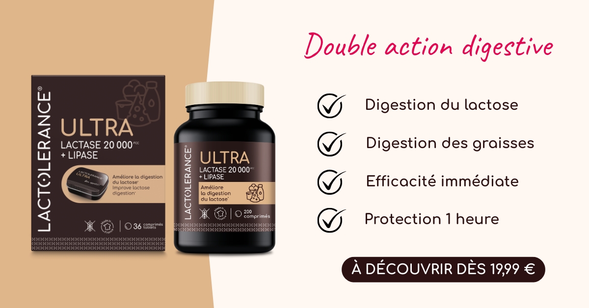LACTOLERANCE ULTRA: dual lactase and lipase digestive action