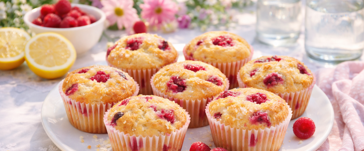 Recette : Muffins citron framboise gourmands sans lactose
