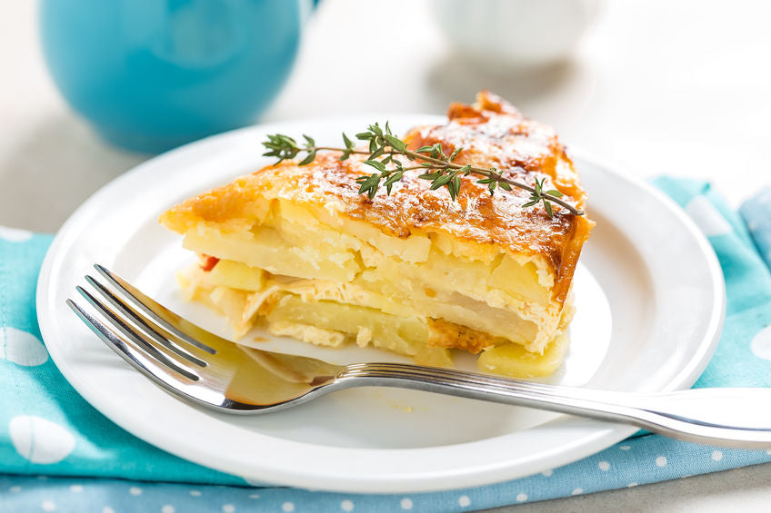 Gratin de pommes de terre et légumes sans lactose