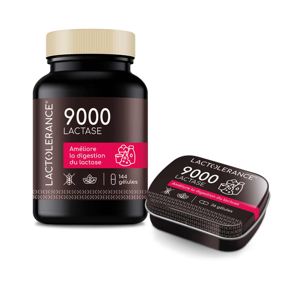 LACTOLERANCE 9000 - Pack de 180 gélules de lactase