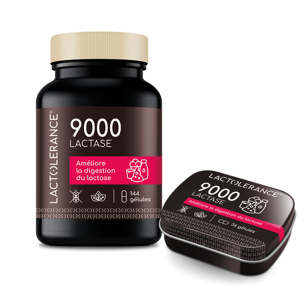 LACTOLERANCE 9000 - Pack de 180 gélules de lactase