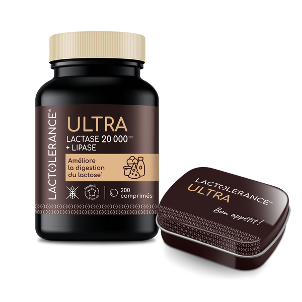 LACTOLERANCE ULTRA - 236 comprimés de lactase + lipase