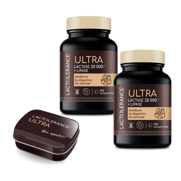 LACTOLERANCE ULTRA - 436 comprimés de lactase + lipase