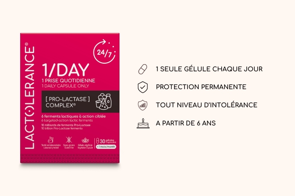 LACTOLERANCE 1/DAY précurseur naturel de lactase